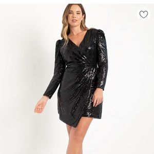 Black sequin dress